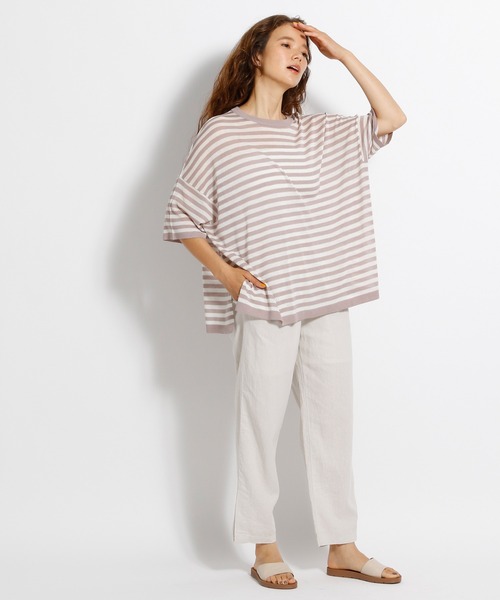 niko and...(ニコアンド)の「シアーボーダービッグプルオーバー(Tシャツ/カットソー・レディース・その他3/その他2/その他1・FREE)」の5枚目の写真