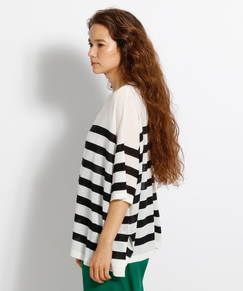 niko and...(ニコアンド)の「シアーボーダービッグプルオーバー(Tシャツ/カットソー・レディース・その他3/その他2/その他1・FREE)」の8枚目の写真