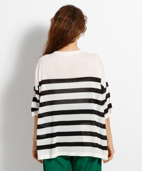 niko and...(ニコアンド)の「シアーボーダービッグプルオーバー(Tシャツ/カットソー・レディース・その他3/その他2/その他1・FREE)」の9枚目の写真