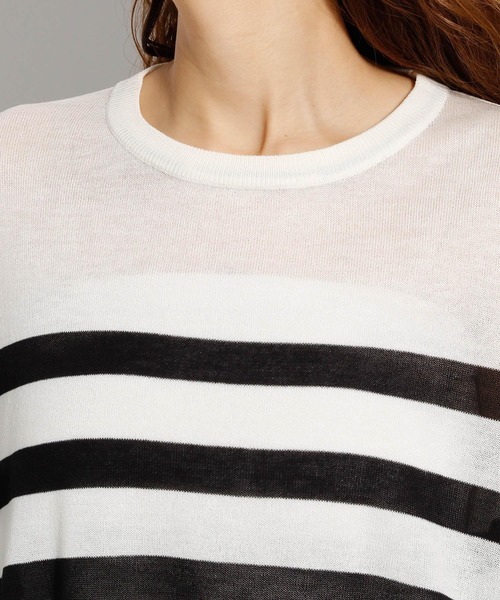 niko and...(ニコアンド)の「シアーボーダービッグプルオーバー(Tシャツ/カットソー・レディース・その他3/その他2/その他1・FREE)」の10枚目の写真