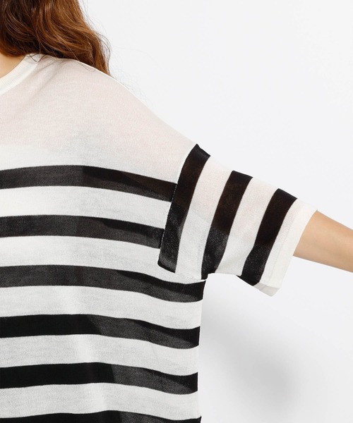 niko and...(ニコアンド)の「シアーボーダービッグプルオーバー(Tシャツ/カットソー・レディース・その他3/その他2/その他1・FREE)」の11枚目の写真