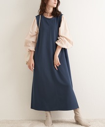 ボリュームスリーブカットツイルワンピース