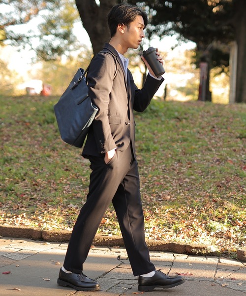 UNION STATION(ユニオンステーション)の「【セットアップ対応】ストレッチカルゼジャケット(テーラードジャケット・メンズ・グレイッシュベージュ/ネイビー/チャコール・L/M/LL/S)」の20枚目の写真