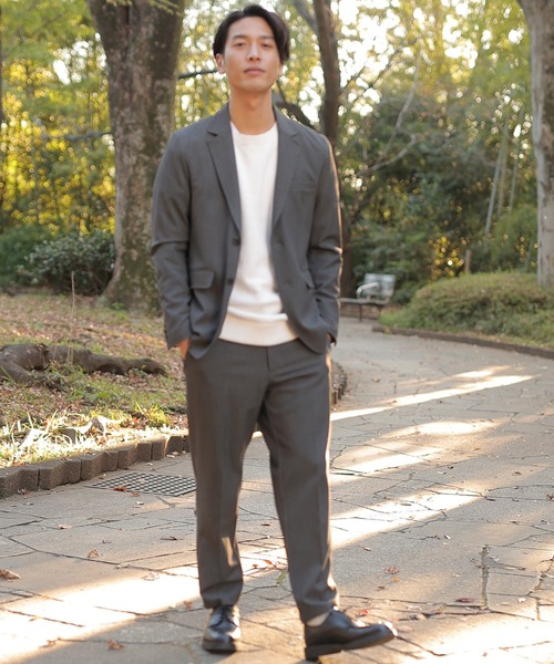 UNION STATION(ユニオンステーション)の「【セットアップ対応】ストレッチカルゼジャケット(テーラードジャケット・メンズ・グレイッシュベージュ/ネイビー/チャコール・L/M/LL/S)」の22枚目の写真