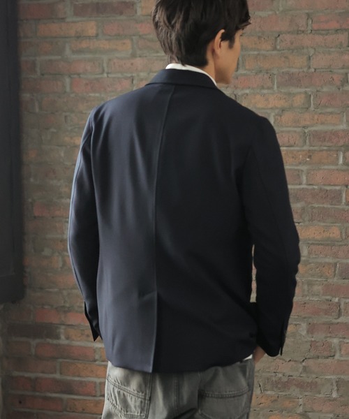 UNION STATION(ユニオンステーション)の「【セットアップ対応】ストレッチカルゼジャケット(テーラードジャケット・メンズ・グレイッシュベージュ/ネイビー/チャコール・L/M/LL/S)」の15枚目の写真