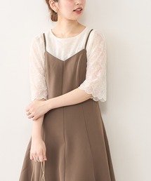 natural couture | 袖口スカラップフラワーレースブラウス(シャツ/ブラウス)