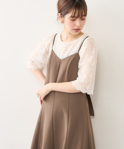 natural couture(ナチュラルクチュール)の「袖口スカラップフラワーレースブラウス(シャツ/ブラウス・レディース・アイボリー/ブラック/ブラウン/ピンク・FREE)」の5枚目の写真