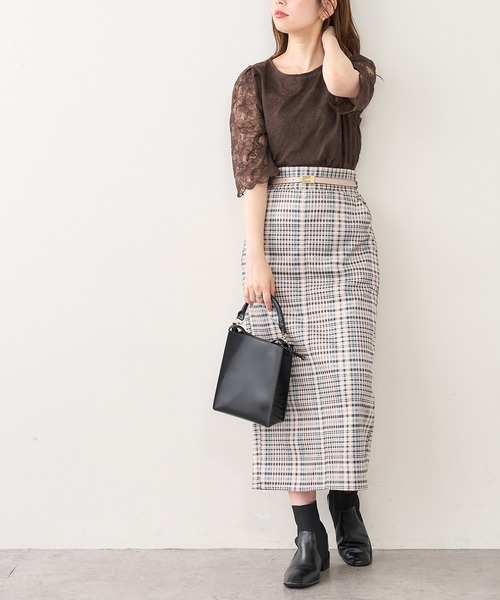 natural couture(ナチュラルクチュール)の「袖口スカラップフラワーレースブラウス(シャツ/ブラウス・レディース・アイボリー/ブラック/ブラウン/ピンク・FREE)」の9枚目の写真