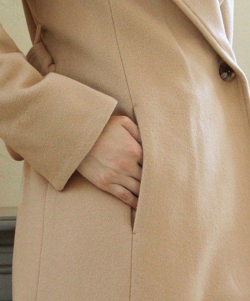 TRUDEA（トルディア）の「【プレミアムカシミア】ビッグカラーコート（その他アウター・レディース・ブラック/ピンクベージュ/モカ/キャメル・LARGE/MEDIUM）」の21枚目の写真