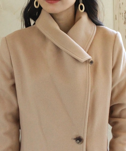 TRUDEA（トルディア）の「【プレミアムカシミア】ビッグカラーコート（その他アウター・レディース・ブラック/ピンクベージュ/モカ/キャメル・LARGE/MEDIUM）」の12枚目の写真