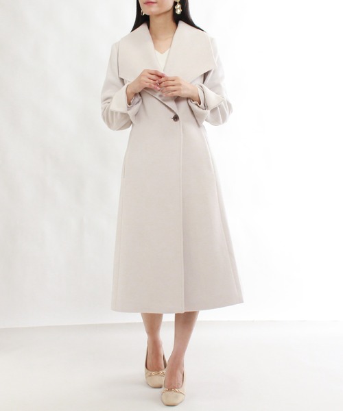 TRUDEA（トルディア）の「【プレミアムカシミア】ビッグカラーコート（その他アウター・レディース・ブラック/ピンクベージュ/モカ/キャメル・LARGE/MEDIUM）」の15枚目の写真
