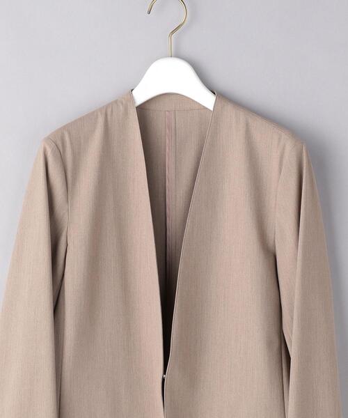 ユナイテッドアローズ　Wパールモチーフ Vノーカラー ジャケット UNITED ARROWS（ユナイテッドアローズ）の「W パールモチーフ V
