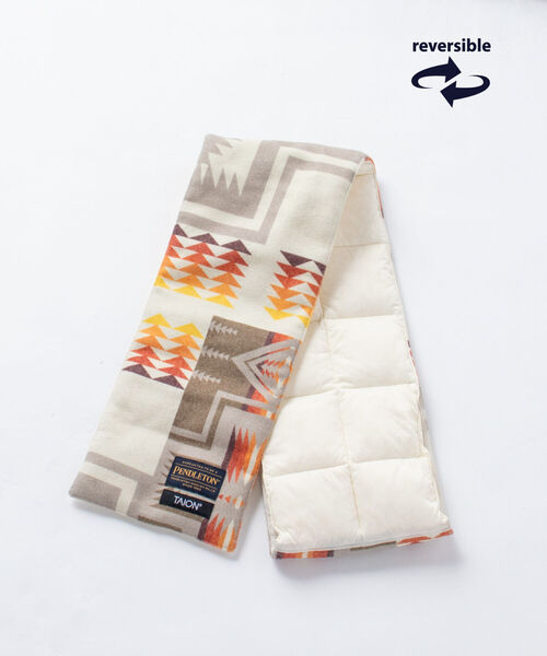 PENDLETON(ペンドルトン)の「【TAION】×【PENDLETON】リバーシブルマフラー #PDT-TON-213008(マフラー・メンズ・ホワイト系その他4/ブラック系その他3/ベージュ系その他3/グリーン系その他3/ブルー系その他7/レッド系その他3・FREE)」の2枚目の写真