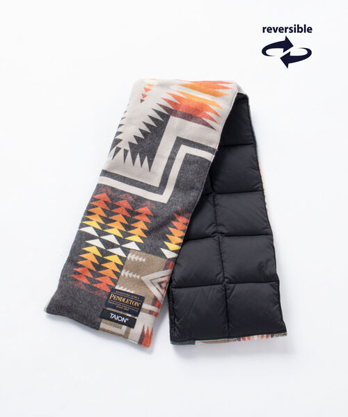PENDLETON(ペンドルトン)の「【TAION】×【PENDLETON】リバーシブルマフラー #PDT-TON-213008(マフラー・メンズ・ホワイト系その他4/ブラック系その他3/ベージュ系その他3/グリーン系その他3/ブルー系その他7/レッド系その他3・FREE)」の3枚目の写真