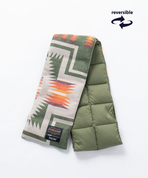 PENDLETON(ペンドルトン)の「【TAION】×【PENDLETON】リバーシブルマフラー #PDT-TON-213008(マフラー・メンズ・ホワイト系その他4/ブラック系その他3/ベージュ系その他3/グリーン系その他3/ブルー系その他7/レッド系その他3・FREE)」の1枚目の写真