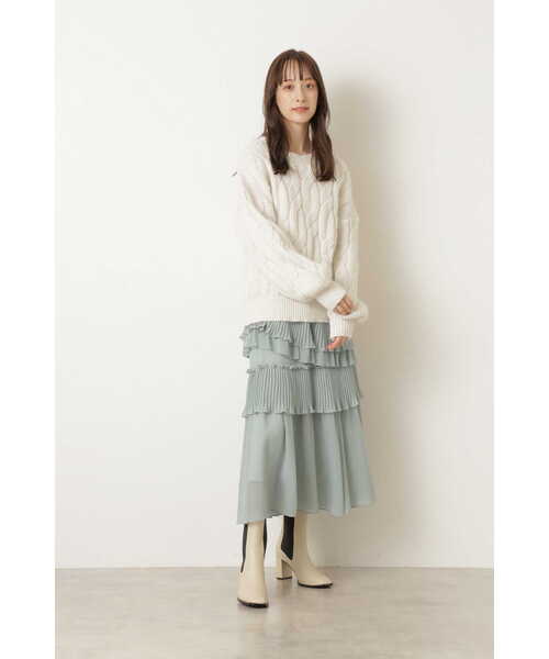 JILL STUART(ジルスチュアート)の「◆リジーケーブルニット(ニット/セーター・レディース・ホワイト/イエロー・FREE)」の18枚目の写真