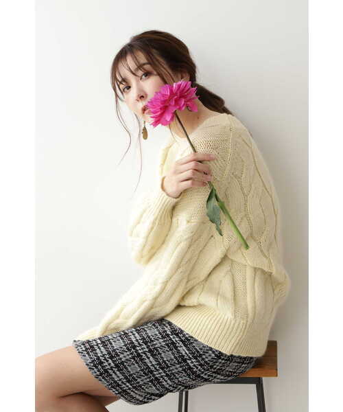 JILL STUART(ジルスチュアート)の「◆リジーケーブルニット(ニット/セーター・レディース・ホワイト/イエロー・FREE)」の22枚目の写真