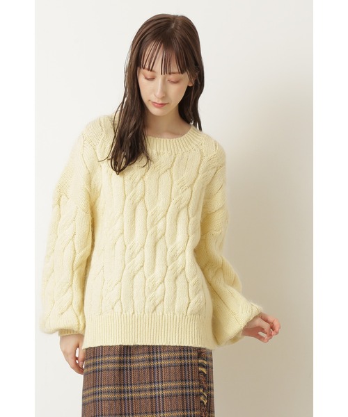 JILL STUART(ジルスチュアート)の「◆リジーケーブルニット(ニット/セーター・レディース・ホワイト/イエロー・FREE)」の14枚目の写真