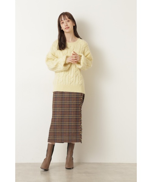 JILL STUART(ジルスチュアート)の「◆リジーケーブルニット(ニット/セーター・レディース・ホワイト/イエロー・FREE)」の8枚目の写真