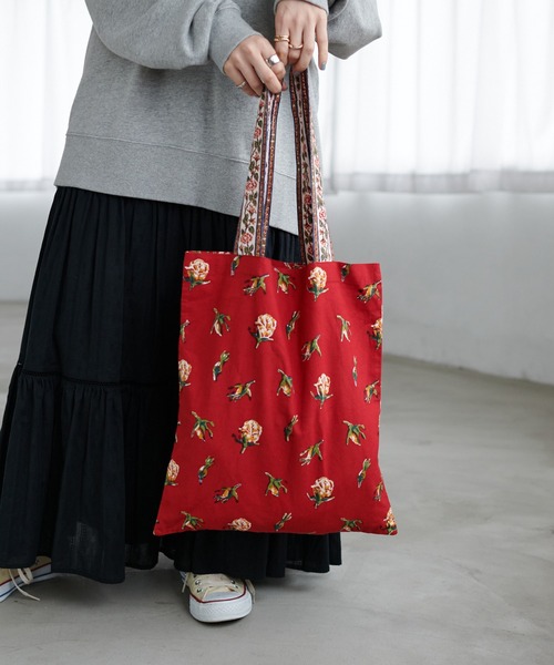 DISCOAT（ディスコート）の「フラワー切替ブロックプリントトート