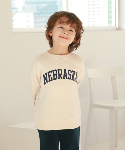 GLOBAL WORK(グローバルワーク)の「キッズ/グラフィッククルースウェット/216093(スウェット・キッズ・ライトベージュ/アイボリー/ダークグレー/ブラック/ライトグリーン/ネイビー/オフホワイト/チャコールグレー/ホワイト/ホワイト系その他3/その他/グリーン/ホワイト系その他2/その他4・160cm/130cm/140cm/120cm/110cm/150cm/100cm)」の5枚目の写真