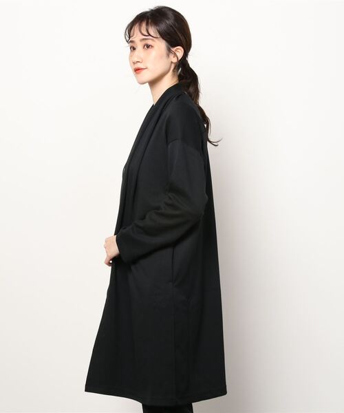 NAVY(ネイビー)の「ポンチ素材 ハンサムスウェット トッパーカーデ(カーディガン/ボレロ・レディース・ブラック/ベージュ/パープル/ブラウン・フリー)」の6枚目の写真