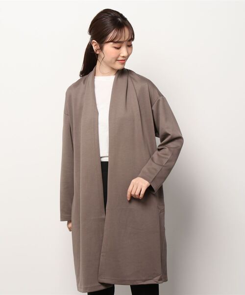 NAVY(ネイビー)の「ポンチ素材 ハンサムスウェット トッパーカーデ(カーディガン/ボレロ・レディース・ブラック/ベージュ/パープル/ブラウン・フリー)」の20枚目の写真