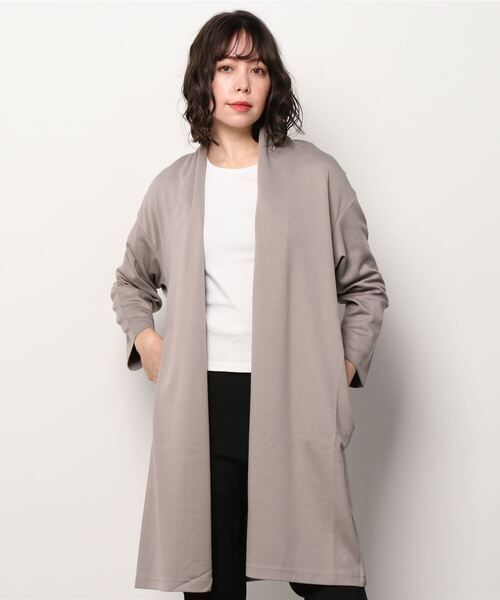 NAVY(ネイビー)の「ポンチ素材 ハンサムスウェット トッパーカーデ(カーディガン/ボレロ・レディース・ブラック/ベージュ/パープル/ブラウン・フリー)」の21枚目の写真
