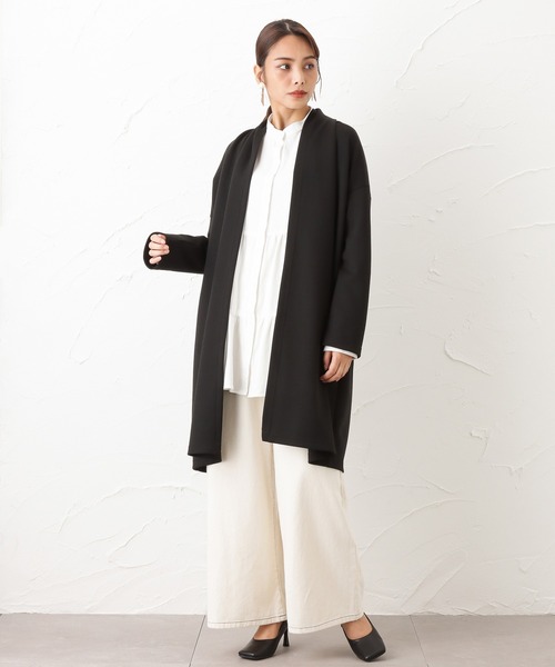NAVY(ネイビー)の「ポンチ素材 ハンサムスウェット トッパーカーデ(カーディガン/ボレロ・レディース・ブラック/ベージュ/パープル/ブラウン・フリー)」の13枚目の写真
