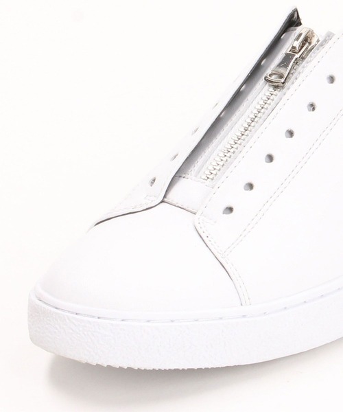 NICOLE CLUB FOR MEN（ニコルクラブフォーメン）の「フロントＺＩＰスニーカー（スニーカー・メンズ・ホワイト/ブラック・25.5cm/26.5cm/27.5cm）」の5枚目の写真