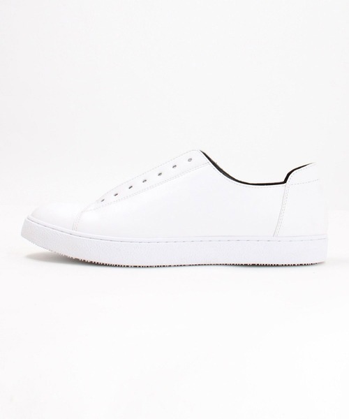 NICOLE CLUB FOR MEN（ニコルクラブフォーメン）の「フロントＺＩＰスニーカー（スニーカー・メンズ・ホワイト/ブラック・25.5cm/26.5cm/27.5cm）」の10枚目の写真