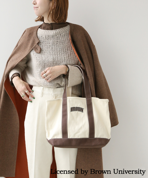 Simplicite（サンプリシテ）の「College BIGトート◆（トートバッグ・レディース・ネイビー/ブラウン/レッド・FREE）」の2枚目の写真