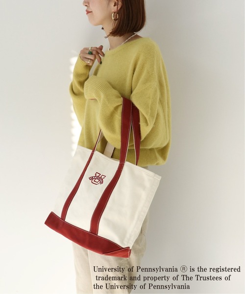 Simplicite（サンプリシテ）の「College BIGトート◆（トートバッグ・レディース・ネイビー/ブラウン/レッド・FREE）」の6枚目の写真