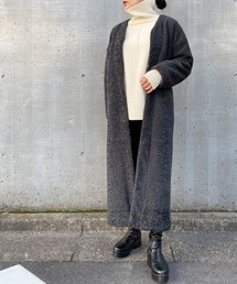 Emma Taylor | ロングボアコート(ノーカラーコート)