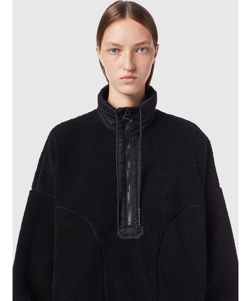 DIESEL ハーフジップロングスウェットドレスワンピース切り替え