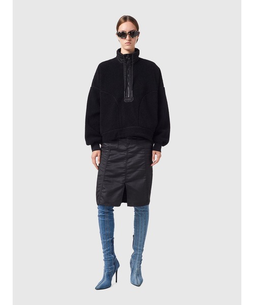 DIESEL レディースハーフジップボアスウェット DIESEL レディースハーフジップボアスウェット