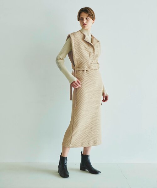 EMMA LIMBER（エマリンバー）の「Quilt Jagguard Vest（ベスト・レディース・ブラック/ベージュ・FREE）」の13枚目の写真