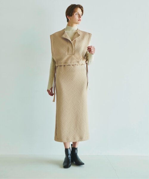 EMMA LIMBER（エマリンバー）の「Quilt Jagguard Vest（ベスト・レディース・ブラック/ベージュ・FREE）」の14枚目の写真