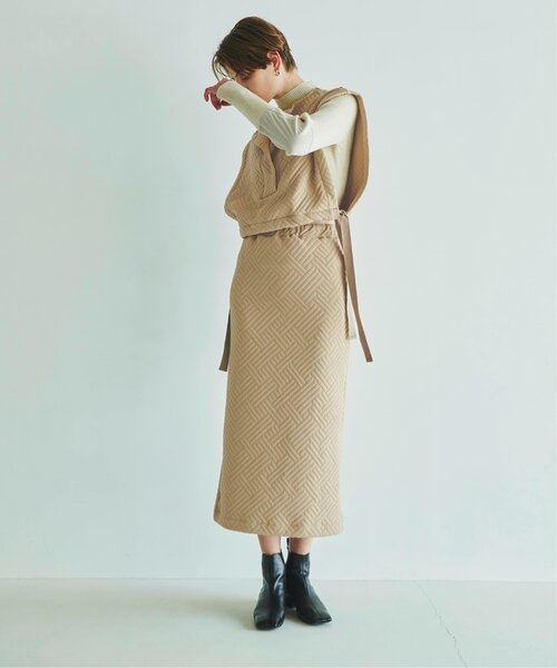 EMMA LIMBER（エマリンバー）の「Quilt Jagguard Vest（ベスト・レディース・ブラック/ベージュ・FREE）」の15枚目の写真