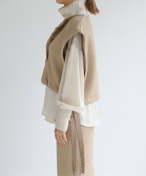 EMMA LIMBER（エマリンバー）の「Quilt Jagguard Vest（ベスト・レディース・ブラック/ベージュ・FREE）」の18枚目の写真