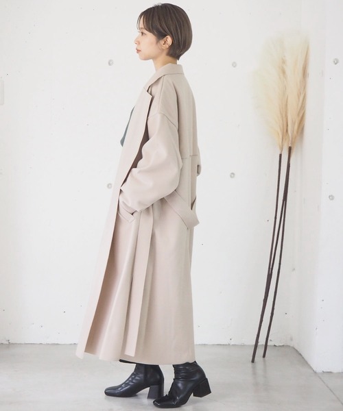 tiptop（ティップトップ）の「ダブルフェイスロングコート（チェスターコート・レディース・ブラック/ブルー/アイボリー/モカ・FREE）」の17枚目の写真