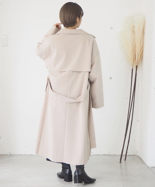 tiptop（ティップトップ）の「ダブルフェイスロングコート（チェスターコート・レディース・ブラック/ブルー/アイボリー/モカ・FREE）」の20枚目の写真