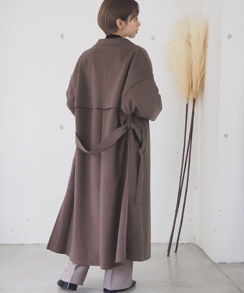 tiptop（ティップトップ）の「ダブルフェイスロングコート（チェスターコート・レディース・ブラック/ブルー/アイボリー/モカ・FREE）」の14枚目の写真