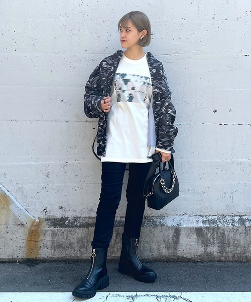 PAGEBOY(ページボーイ)の「センターZIPショートブーツ(ブーツ・レディース・ブラック/ブラウン・MEDIUM/LARGE)」の7枚目の写真