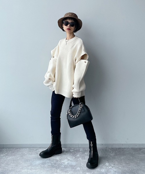 PAGEBOY(ページボーイ)の「センターZIPショートブーツ(ブーツ・レディース・ブラック/ブラウン・MEDIUM/LARGE)」の3枚目の写真