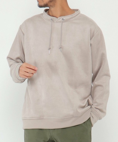 ikka（イッカ）の「清潔フェイクスエードルーイカラー（スウェット・メンズ・ミント/チャコールグレー/ブルー/ピンク/ライトグレー・S/XL/L/M）」の3枚目の写真