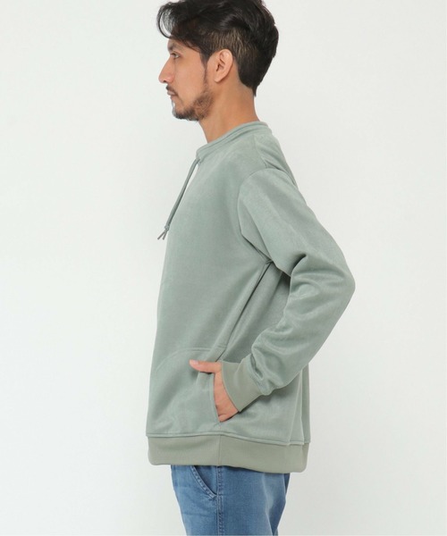 ikka（イッカ）の「清潔フェイクスエードルーイカラー（スウェット・メンズ・ミント/チャコールグレー/ブルー/ピンク/ライトグレー・S/XL/L/M）」の20枚目の写真