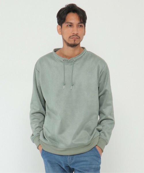 ikka（イッカ）の「清潔フェイクスエードルーイカラー（スウェット・メンズ・ミント/チャコールグレー/ブルー/ピンク/ライトグレー・S/XL/L/M）」の19枚目の写真