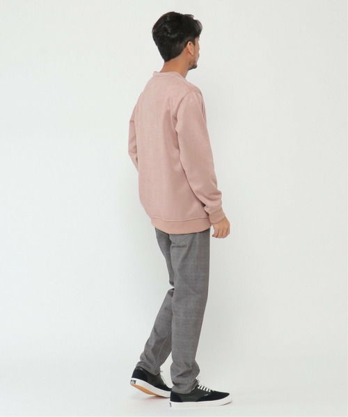 ikka（イッカ）の「清潔フェイクスエードルーイカラー（スウェット・メンズ・ミント/チャコールグレー/ブルー/ピンク/ライトグレー・S/XL/L/M）」の18枚目の写真