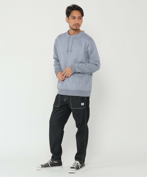 ikka（イッカ）の「清潔フェイクスエードルーイカラー（スウェット・メンズ・ミント/チャコールグレー/ブルー/ピンク/ライトグレー・S/XL/L/M）」の17枚目の写真